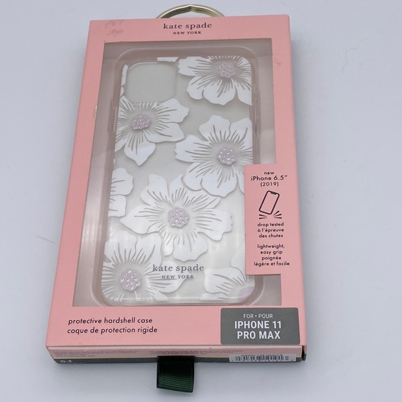 NWB KATE SPADE floral embellished iPhone 11 Pro max phone case designer